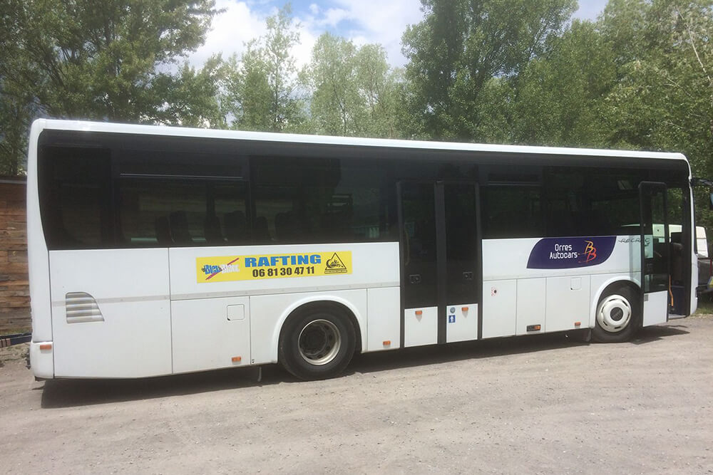 Départ Bus De Bleu A Blanc